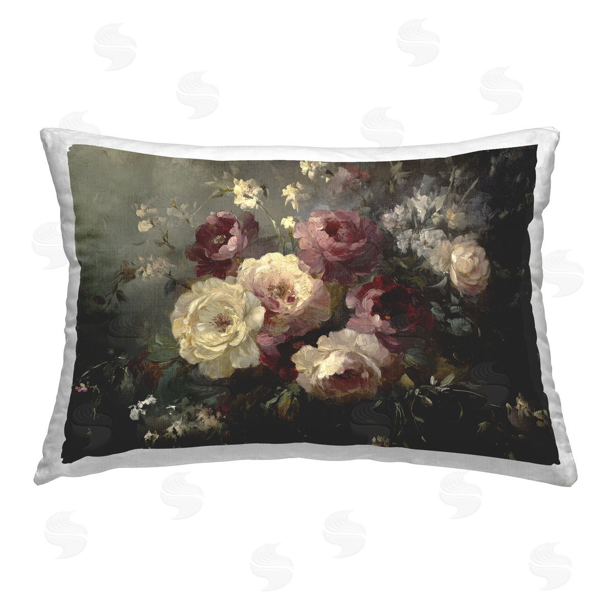 Petal Prints Design Floral Decadence Bouquet Printed Plush Polyester Throw Pillow