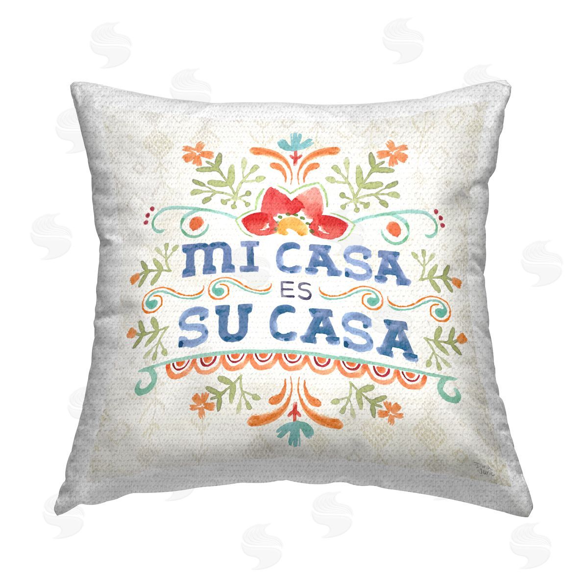 Dina June  Outdoor Quick-Dry Polyester Printed Throw Pillow