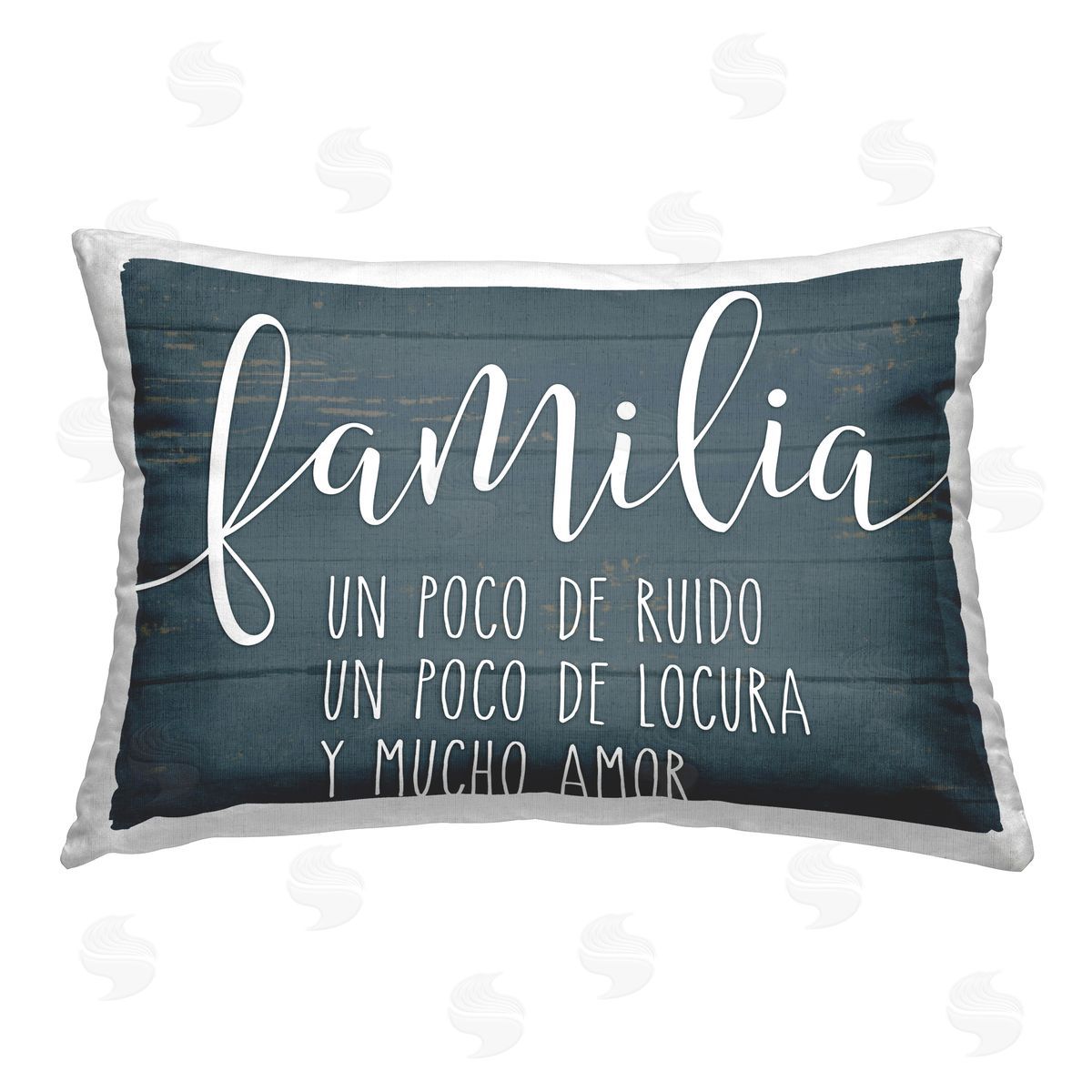 Lettered and Lined  Printed Plush Polyester Throw Pillow