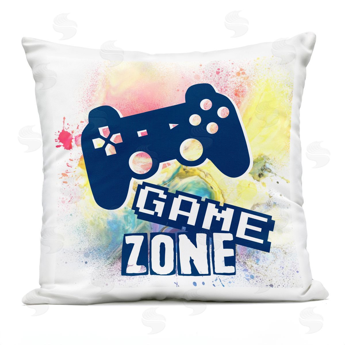 Marcus Prime Retro Modern Game Zone Outdoor Quick-Dry Polyester Printed Throw Pillow