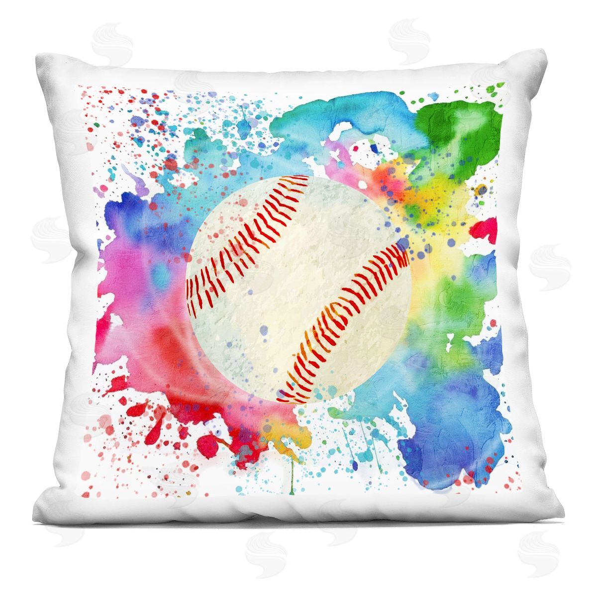 Kim Allen Soccer Sport Splash Printed Plush Polyester Throw Pillow