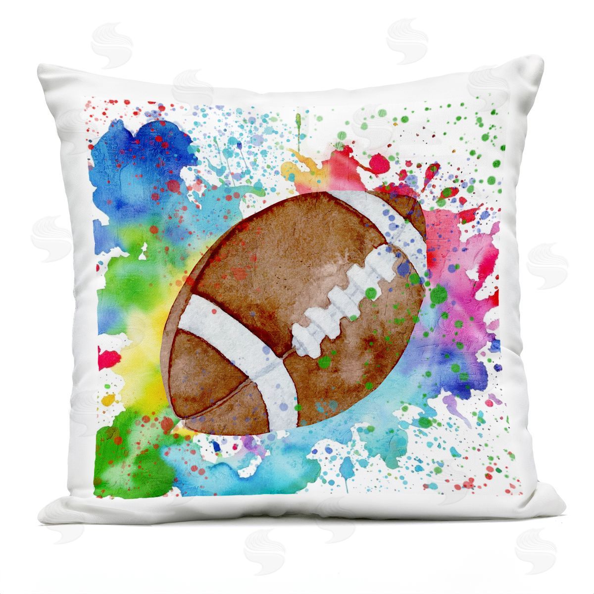 Kim Allen Modern Splash Football Outdoor Quick-Dry Polyester Printed Throw Pillow