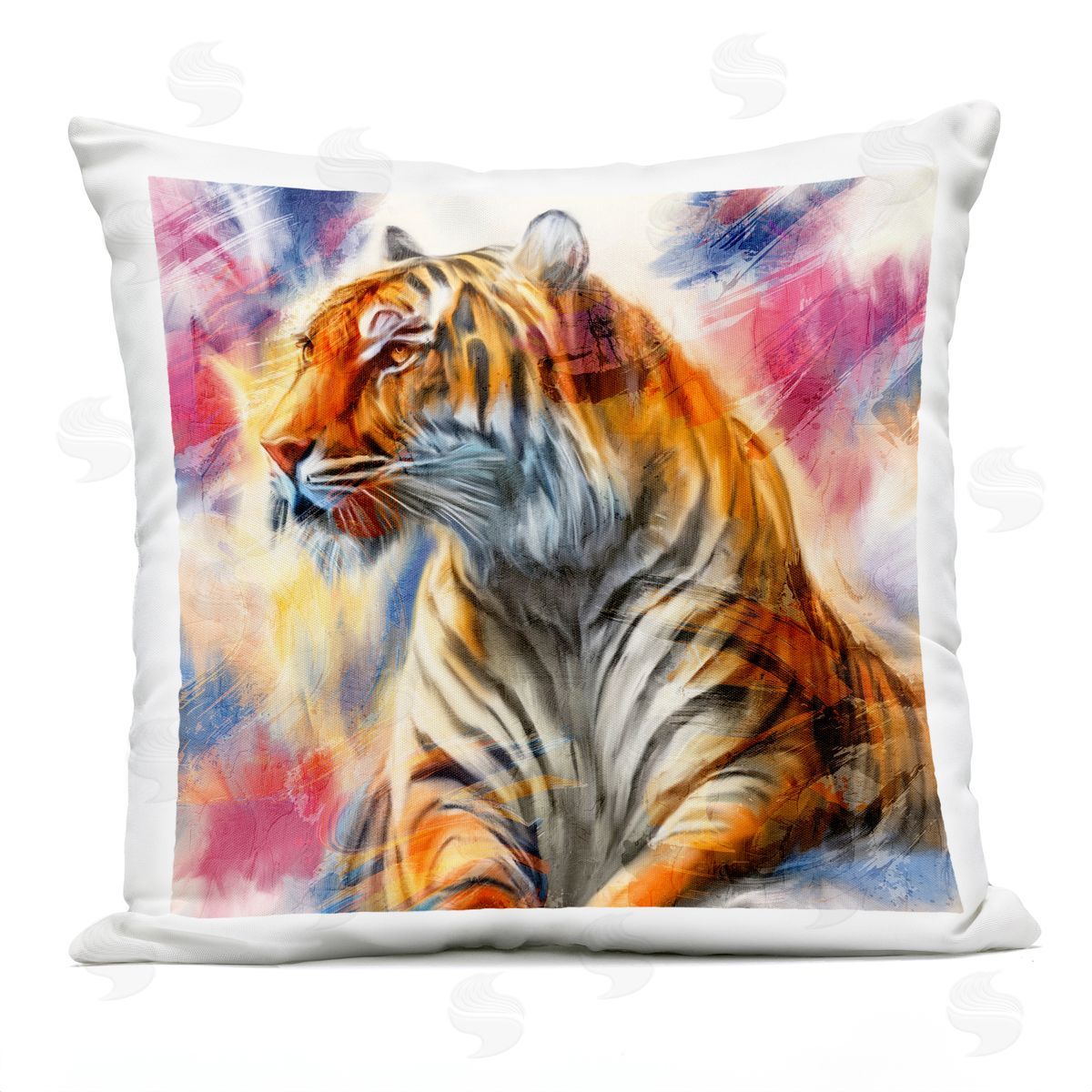 Kim Allen Fierce & Elegant Tiger Outdoor Quick-Dry Polyester Printed Throw Pillow