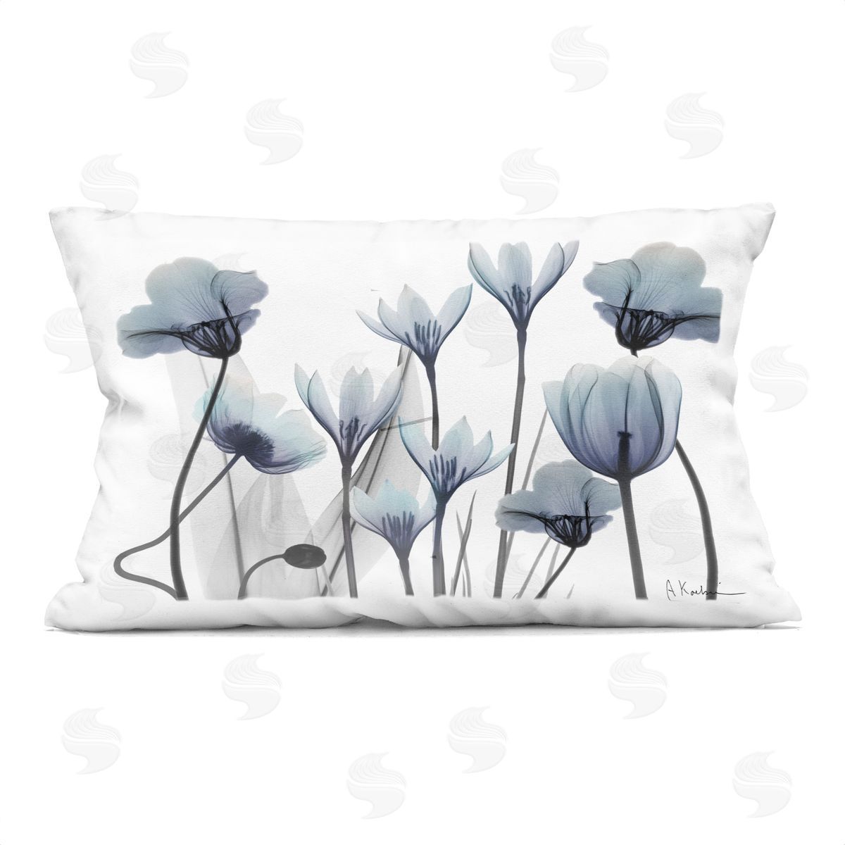 Albert Koetsier Mixed Minimal Chic Florals Printed Plush Polyester Throw Pillow