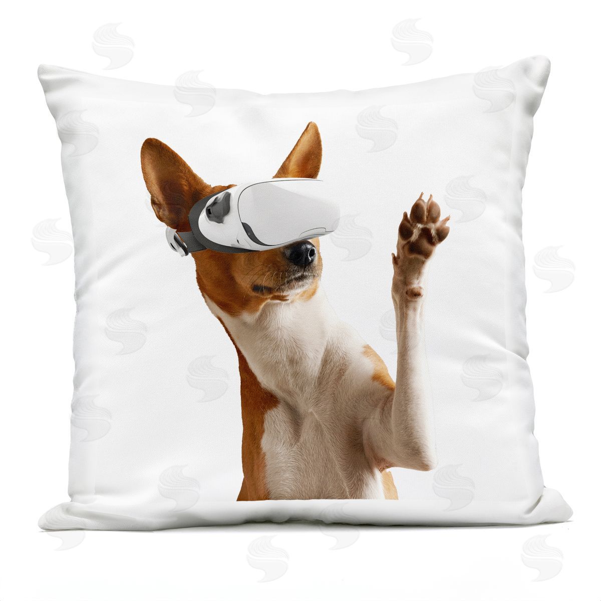 CAD Designs VR Gamer Dog Outdoor Quick-Dry Polyester Printed Throw Pillow