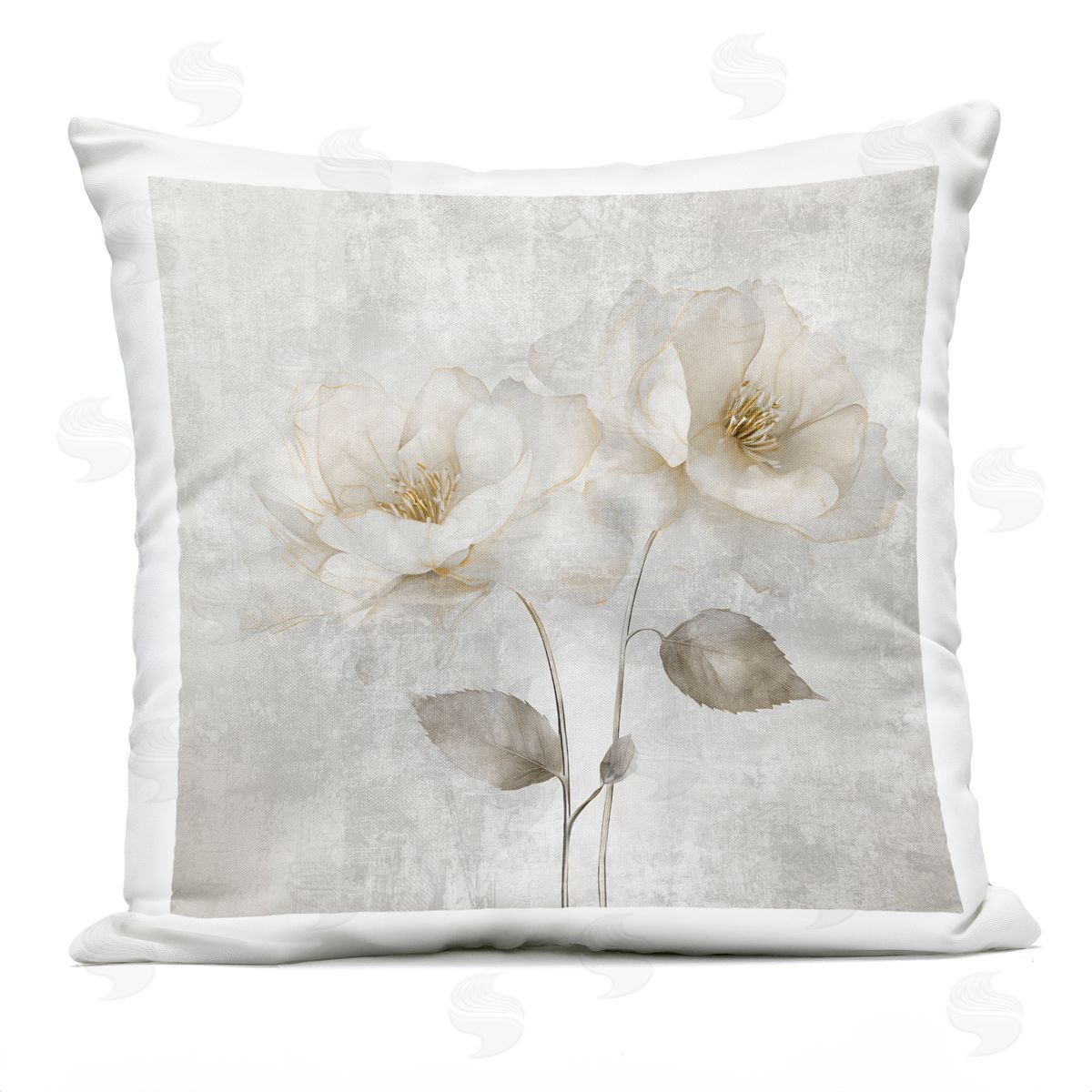 Irene Weisz Blooming Roses Bunch Outdoor Quick-Dry Polyester Printed Throw Pillow