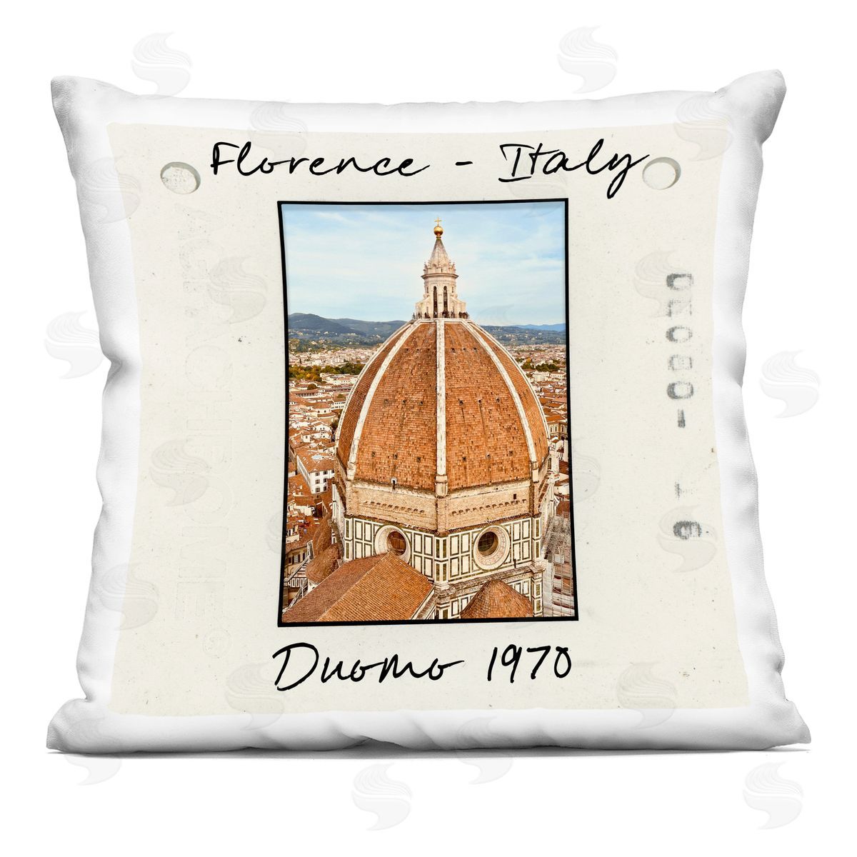 Val Rhodes Florence Italy Travel View Printed Plush Polyester Throw Pillow