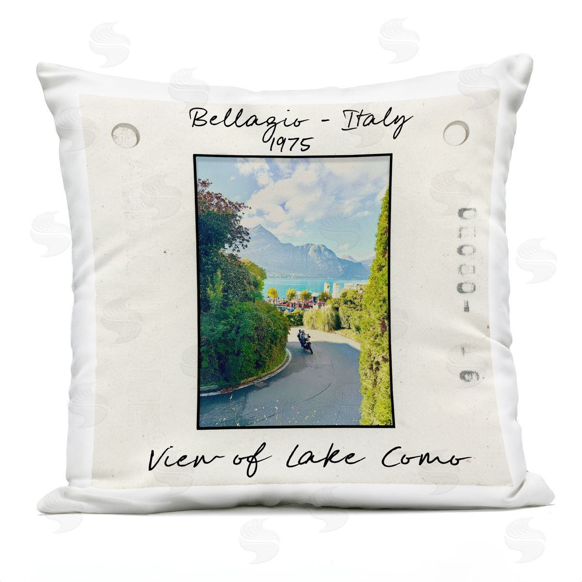 Val Rhodes Italy Travel Vintage Photo Outdoor Quick-Dry Polyester Printed Throw Pillow