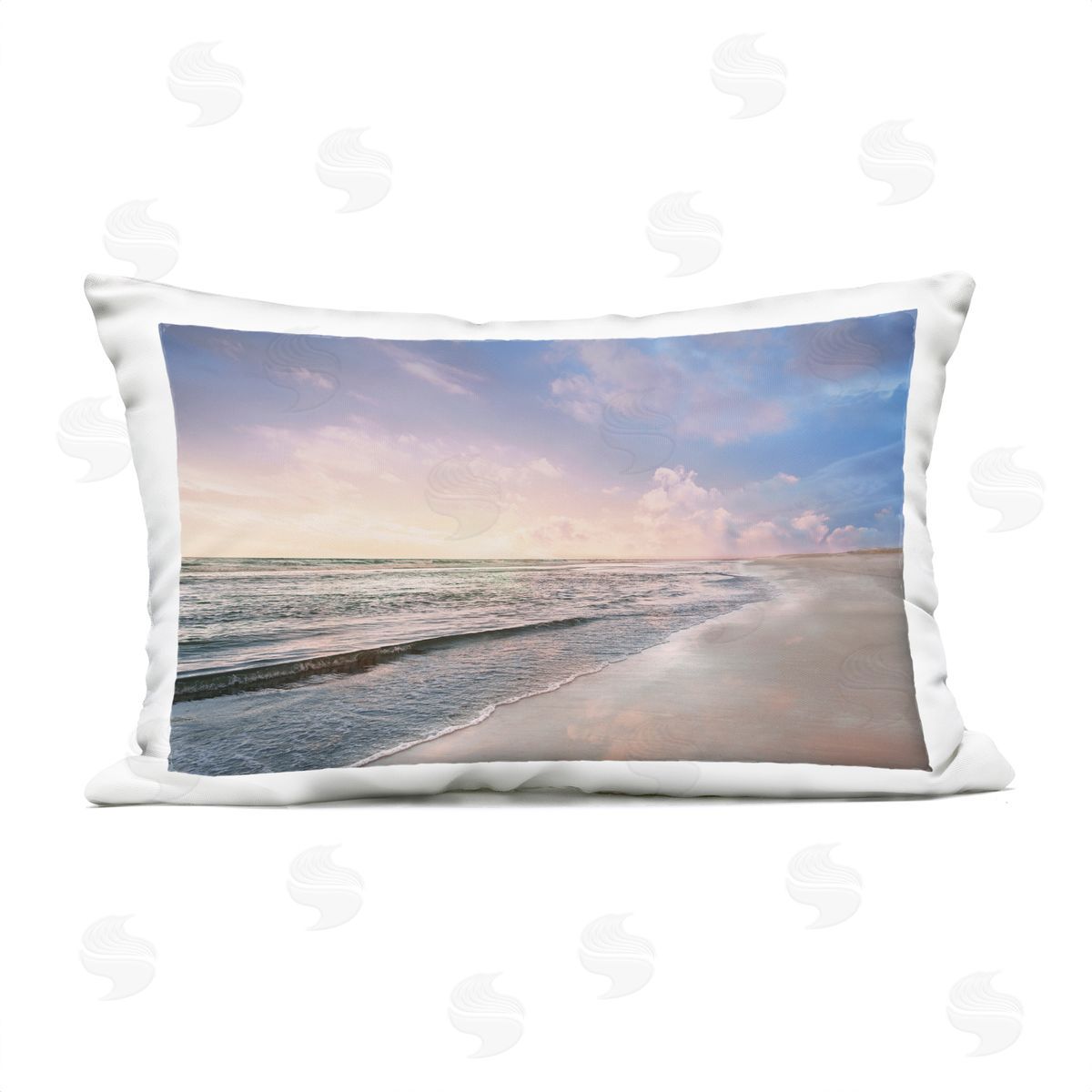 Natalie Carpentieri Receding Beach Shore Outdoor Quick-Dry Polyester Printed Throw Pillow