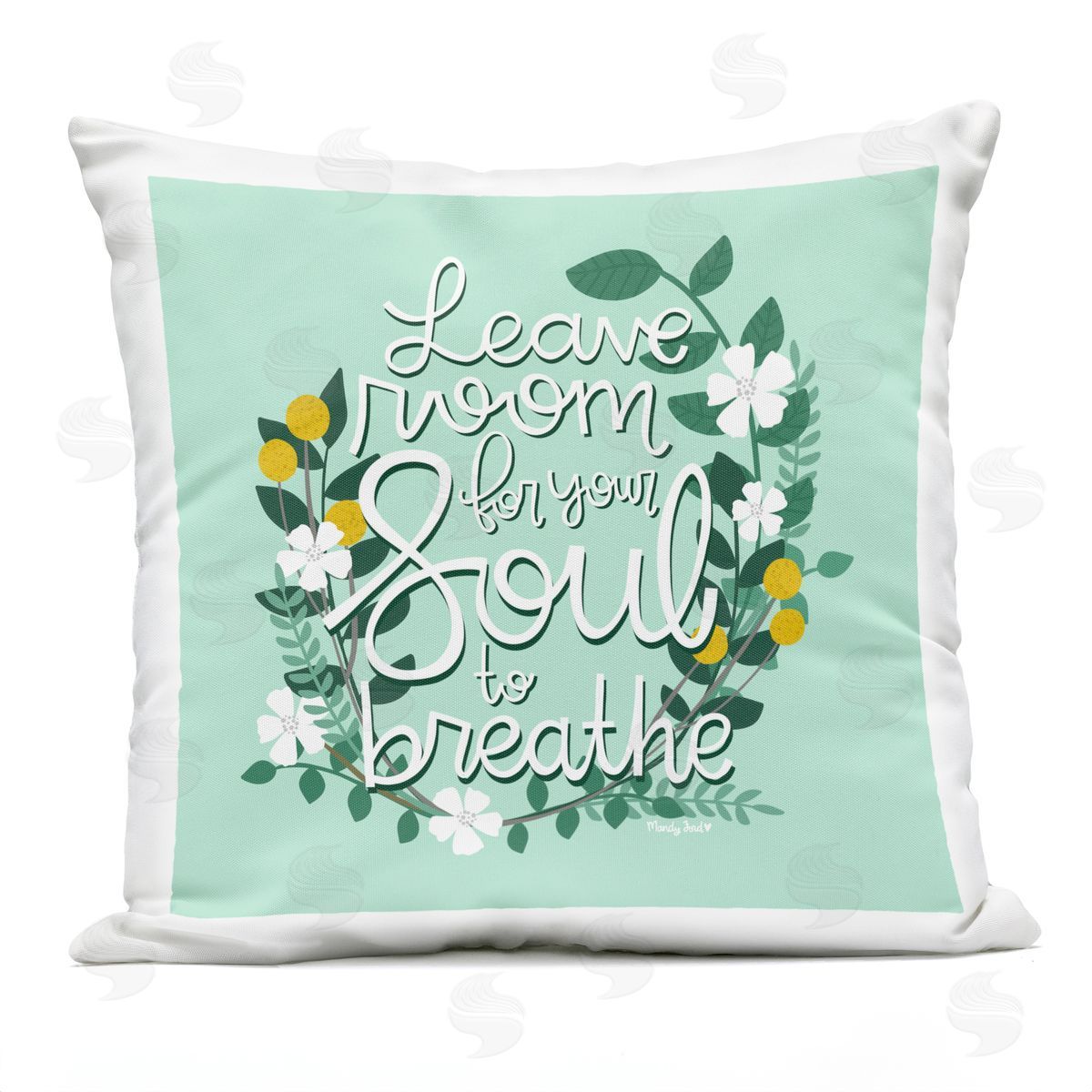 Mandy Ford Art + Illustration Room For Soul To Breathe Outdoor Quick-Dry Polyester Printed Throw Pillow