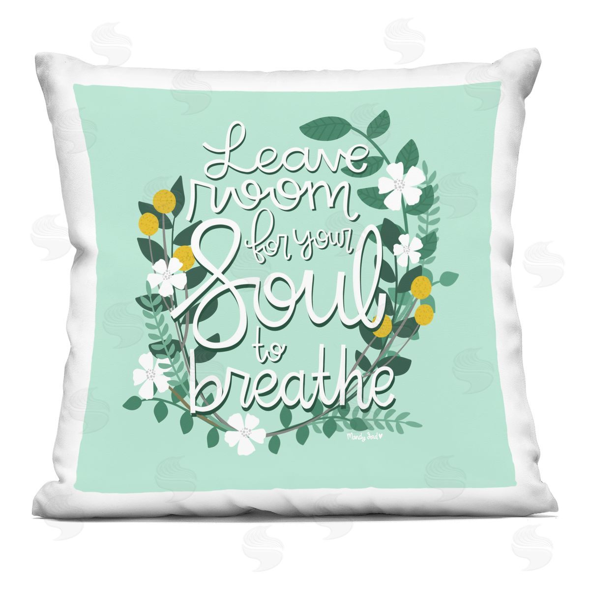 Mandy Ford Art + Illustration Room For Soul To Breathe Printed Plush Polyester Throw Pillow