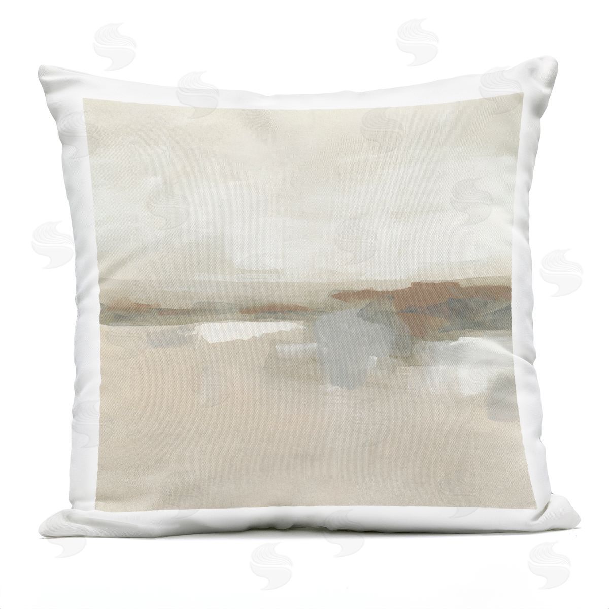 June Erica Vess Abstract Neutral Land Outdoor Quick-Dry Polyester Printed Throw Pillow