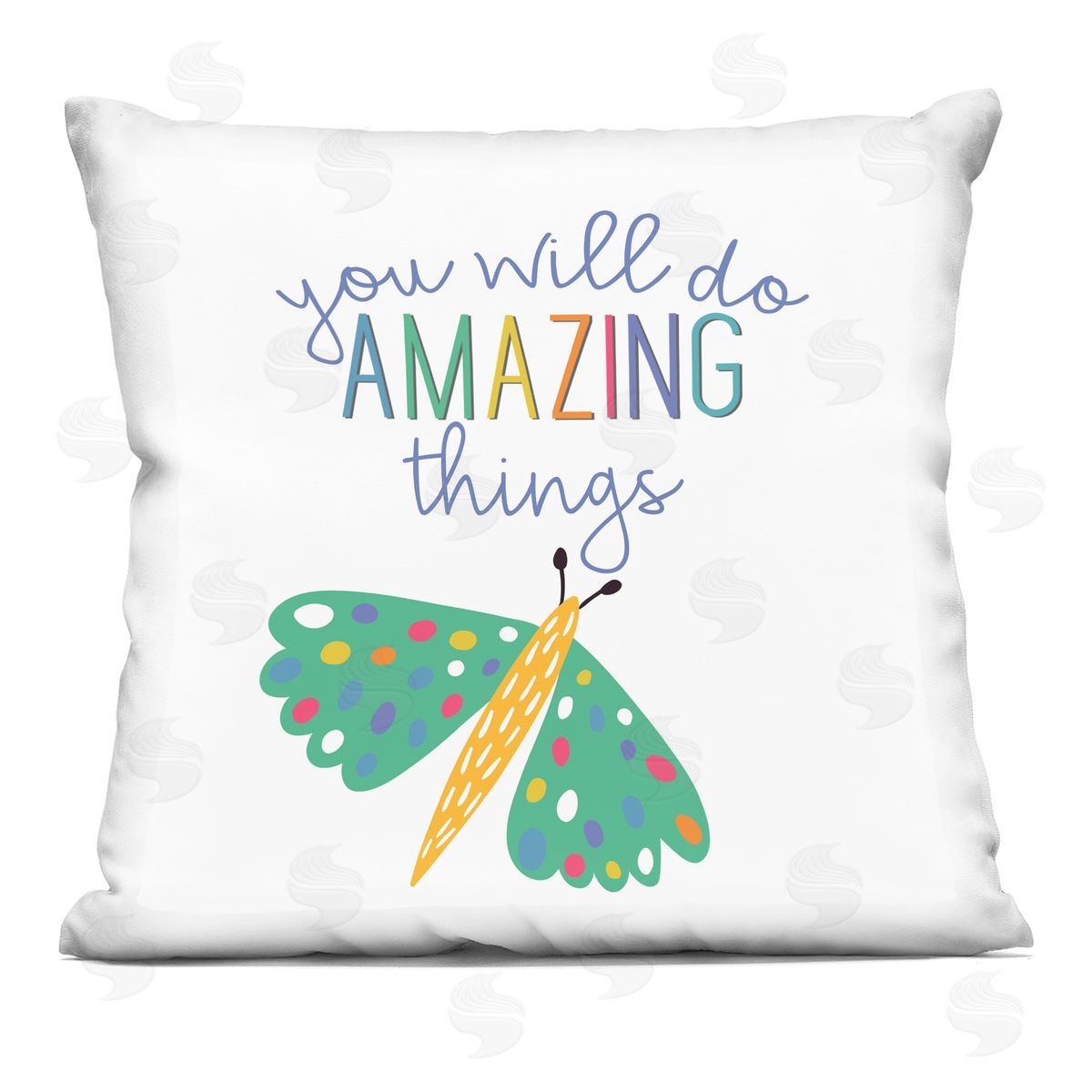 Kim Allen Inspiring Do Amazing Things Printed Plush Polyester Throw Pillow