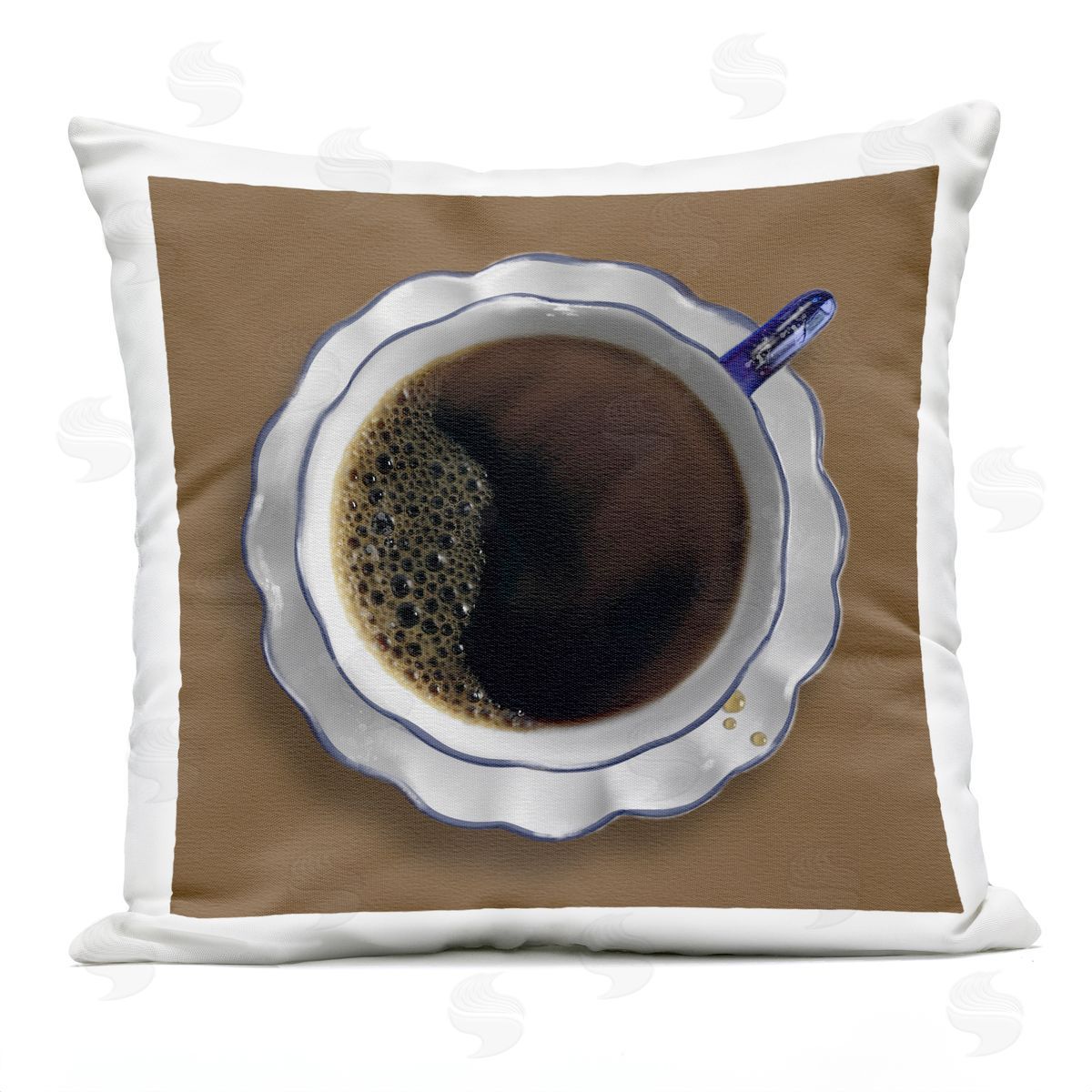 Matthew Piotrowicz Aerial View Coffee Cup Outdoor Quick-Dry Polyester Printed Throw Pillow