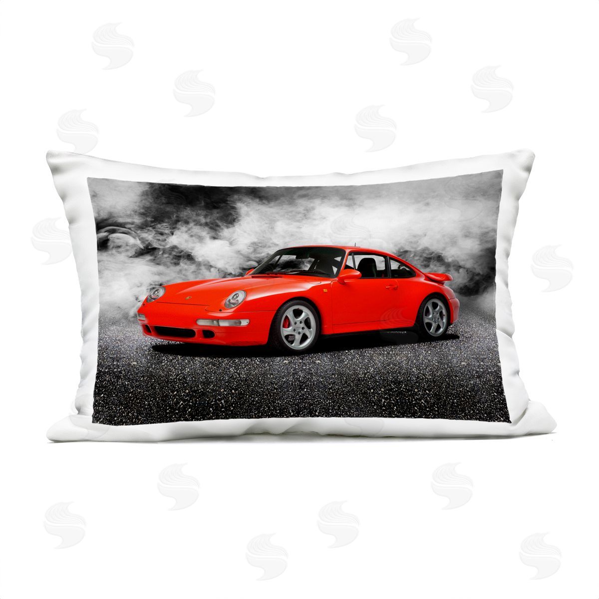 Mark Rogan Bold Red Sports Car Outdoor Quick-Dry Polyester Printed Throw Pillow