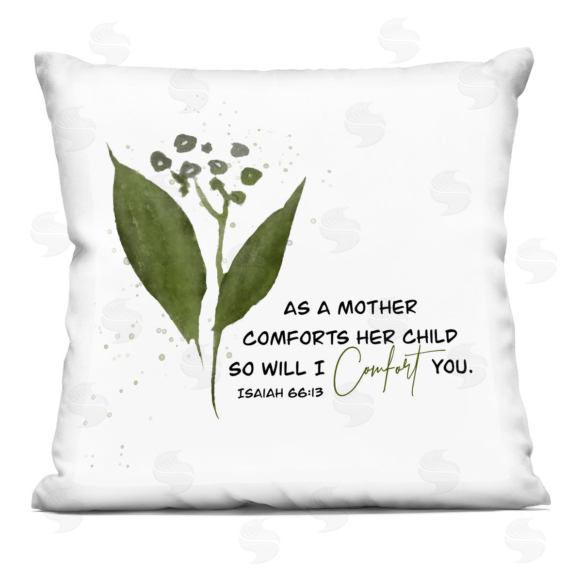 Amber Clarkson Proverb & Abstract Flower Printed Plush Polyester Throw Pillow