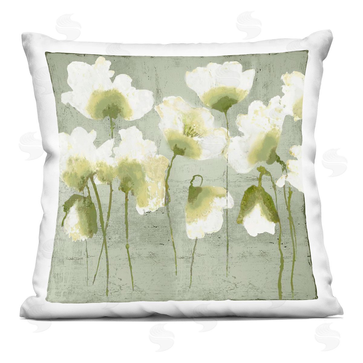 Vanessa Austin Charming Flower Impressions Printed Plush Polyester Throw Pillow