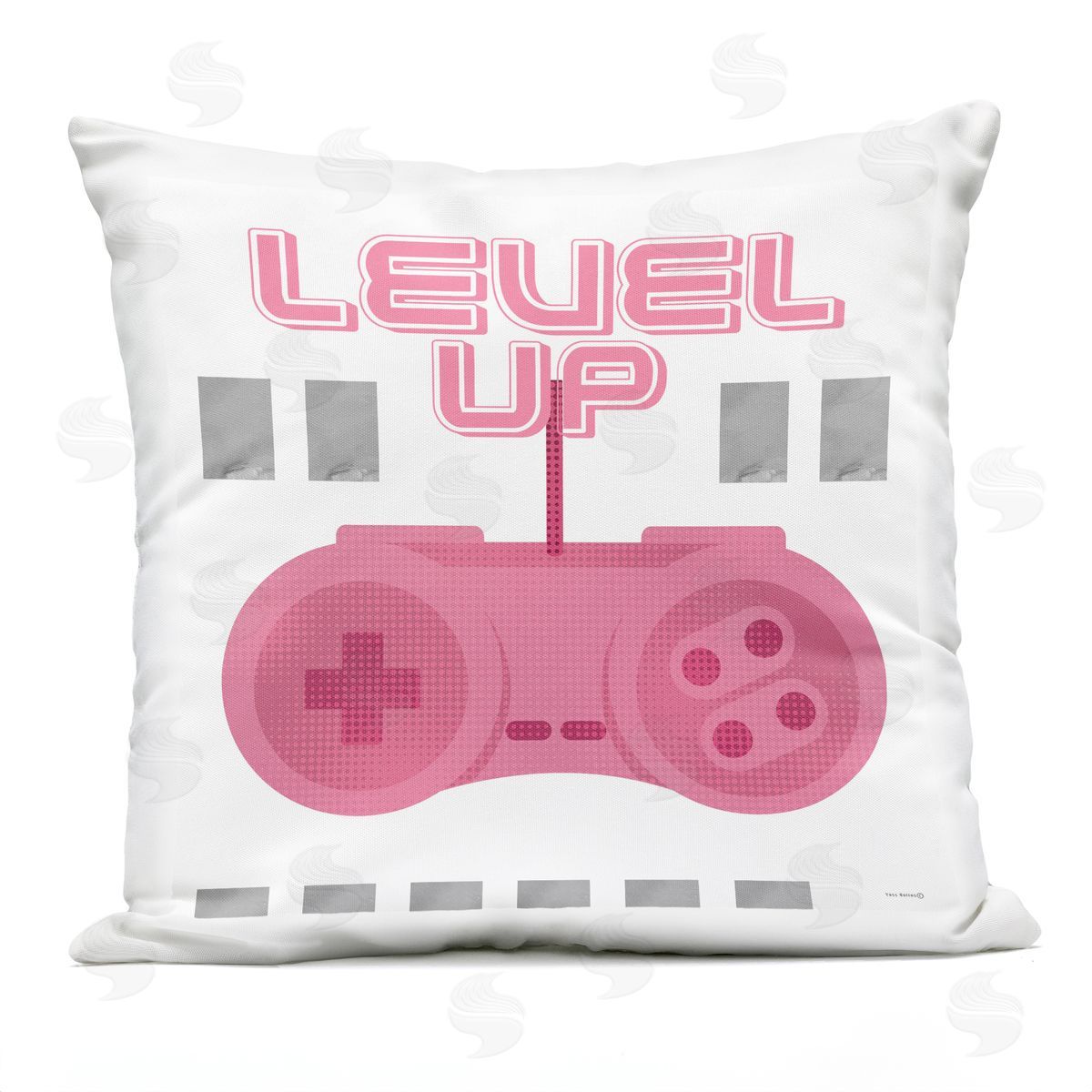 Yass Naffas Designs Girl Gamer Pink Level Up Outdoor Quick-Dry Polyester Printed Throw Pillow