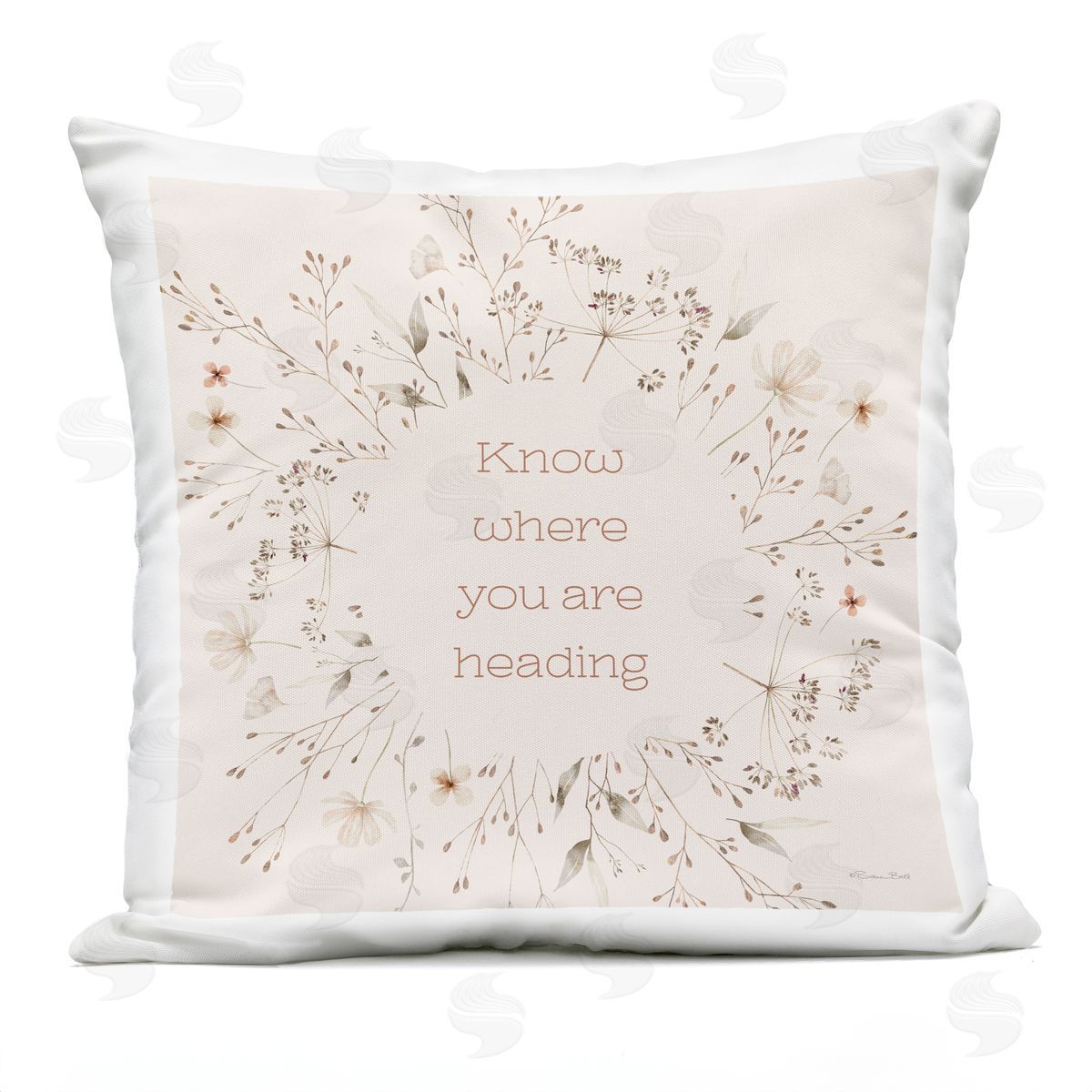 Susan Ball Know Where You Are Heading Outdoor Quick-Dry Polyester Printed Throw Pillow