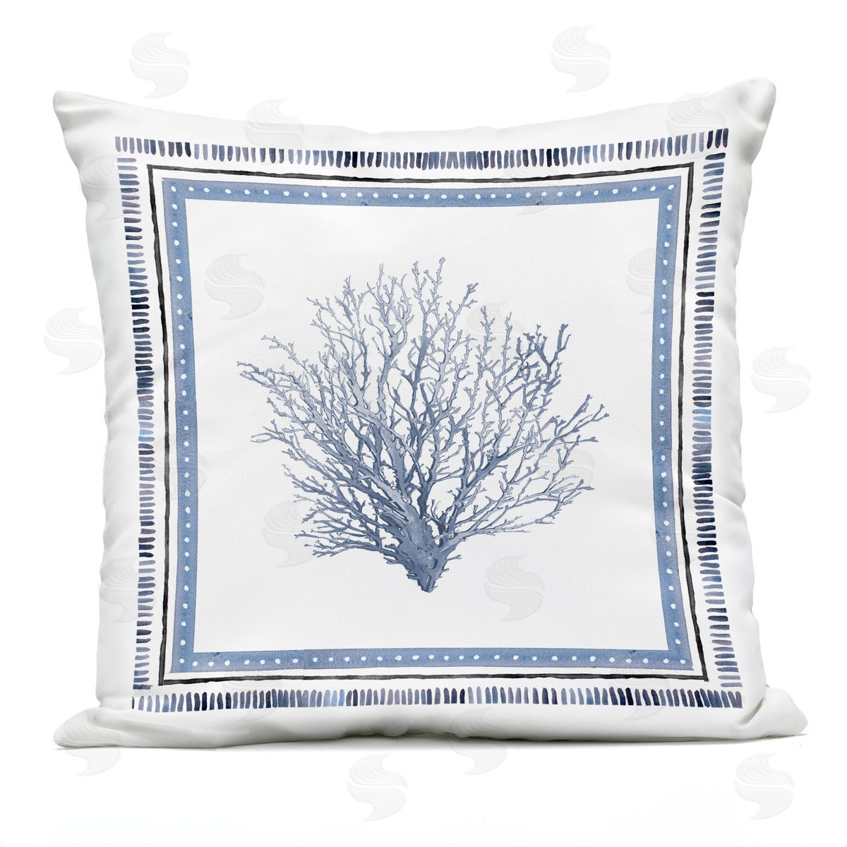 Lanie Loreth Nautical Branch of Coral Outdoor Quick-Dry Polyester Printed Throw Pillow