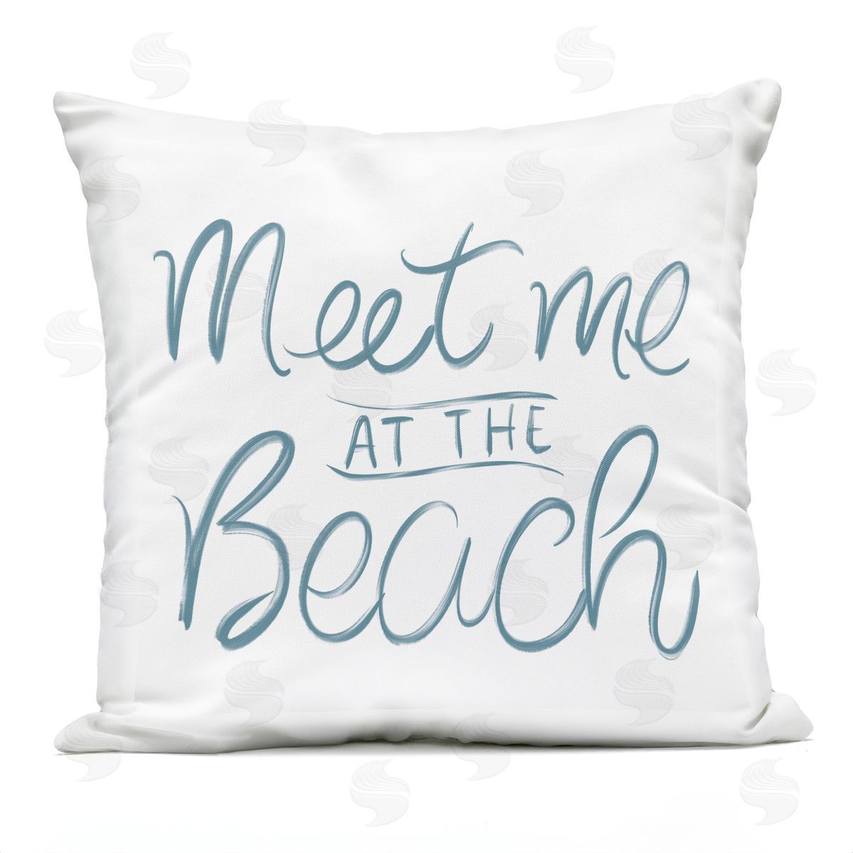 SunDance Group LLC Minimal Meet At Beach Outdoor Quick-Dry Polyester Printed Throw Pillow