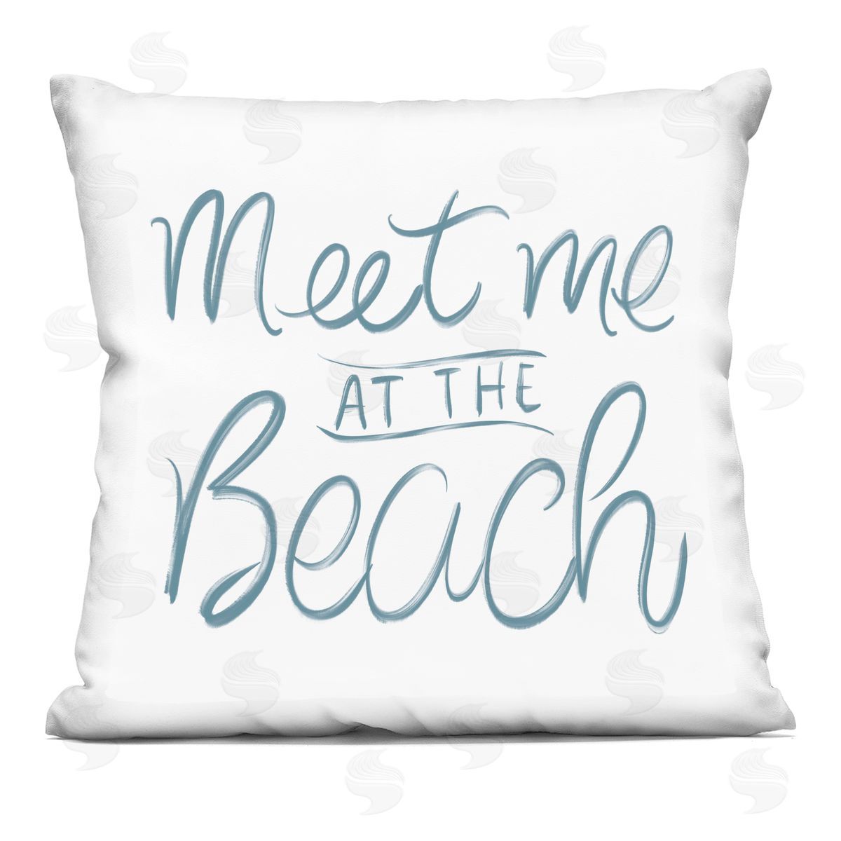 SunDance Group LLC Minimal Meet At Beach Printed Plush Polyester Throw Pillow