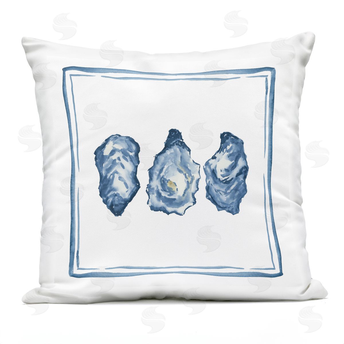 Lucille Price Oyster Shell Trio Outdoor Quick-Dry Polyester Printed Throw Pillow