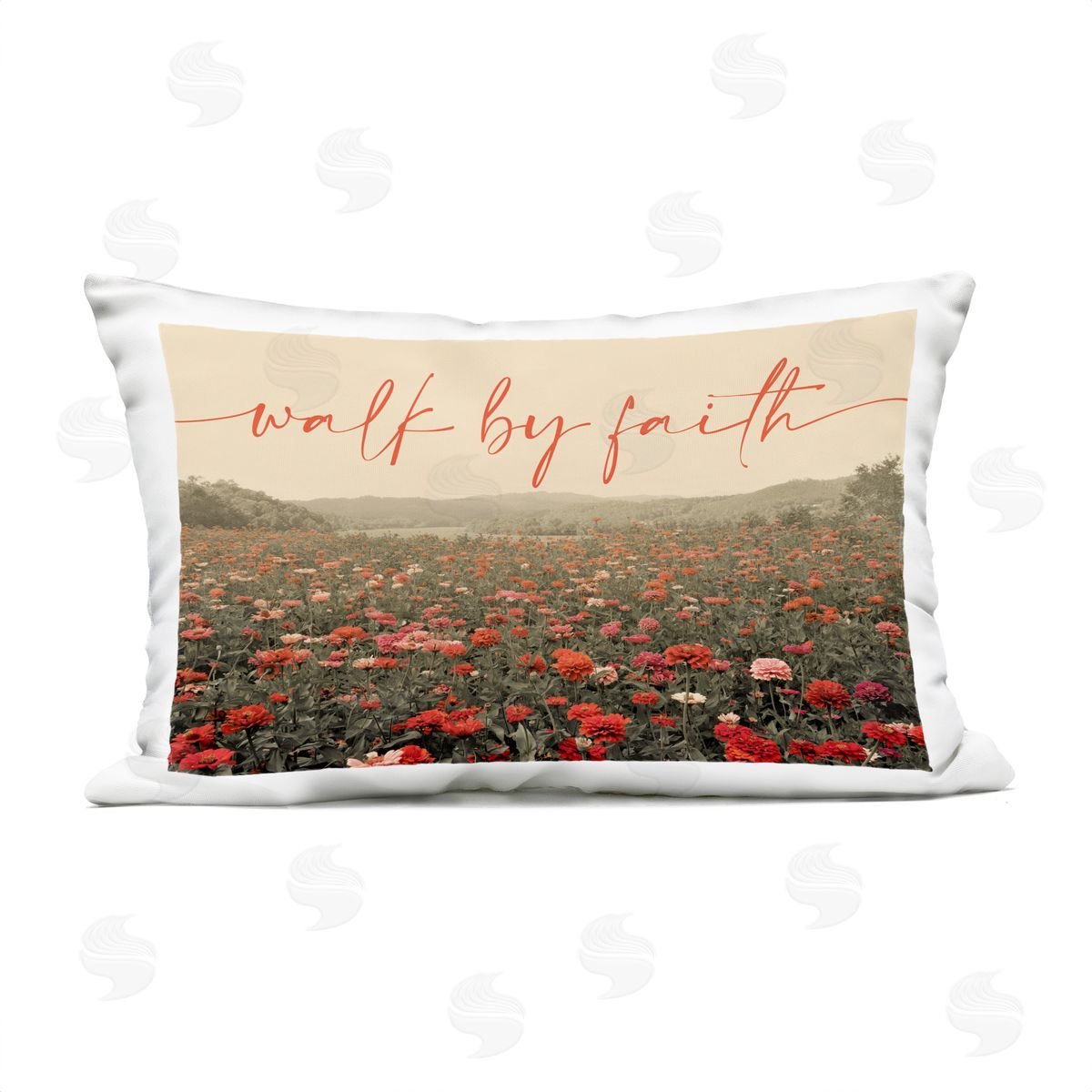 Gail Peck Walk By Faith Garden Outdoor Quick-Dry Polyester Printed Throw Pillow