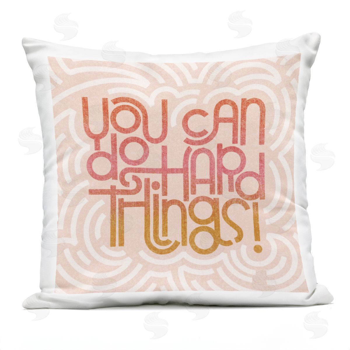 Sarah Hickman Pastel You Can Do Hard Things Outdoor Quick-Dry Polyester Printed Throw Pillow