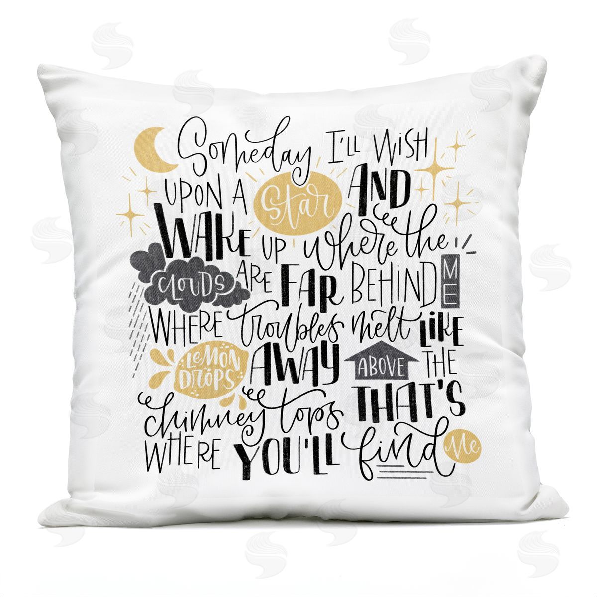 Sarah Hickman Over The Rainbow Poem Outdoor Quick-Dry Polyester Printed Throw Pillow