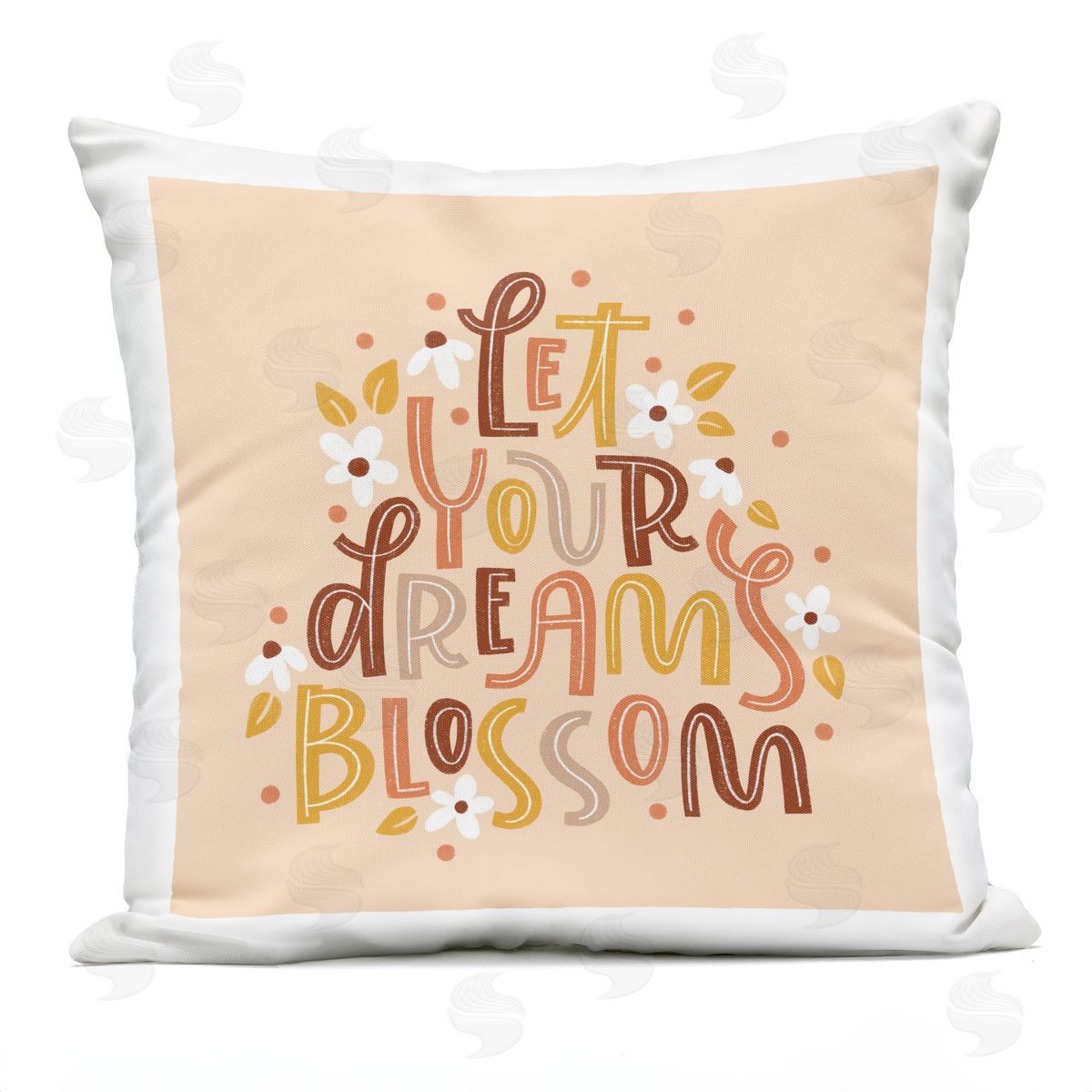 Sarah Hickman Earthy Let Your Dreams Blossom Outdoor Quick-Dry Polyester Printed Throw Pillow
