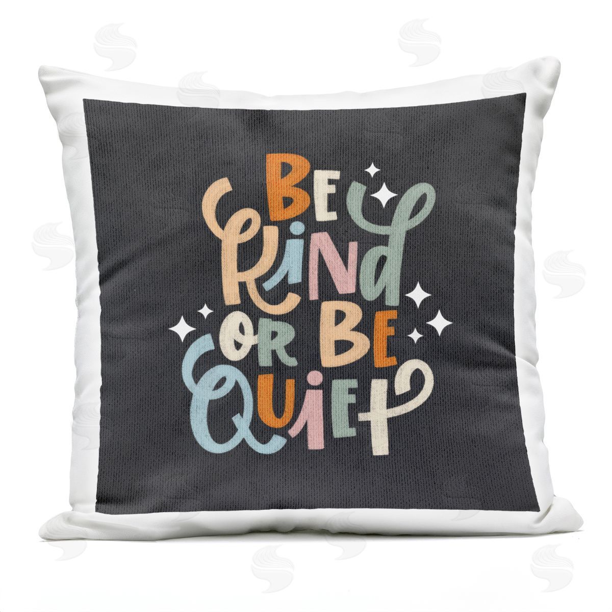 Sarah Hickman Be Kind Or Quiet Outdoor Quick-Dry Polyester Printed Throw Pillow
