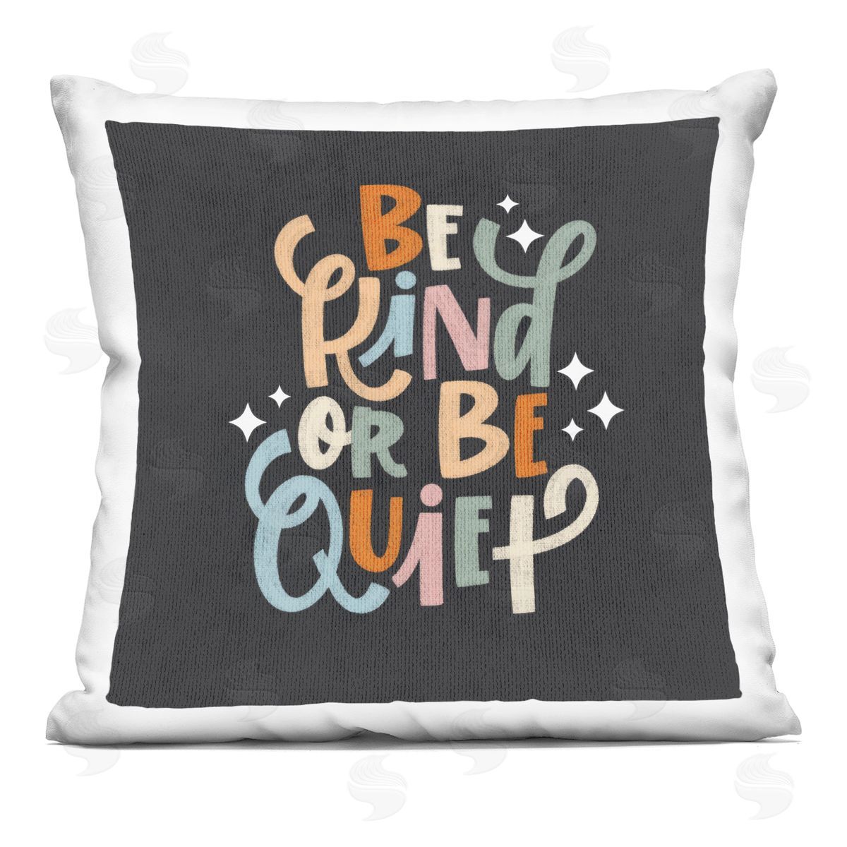 Sarah Hickman Be Kind Or Quiet Printed Plush Polyester Throw Pillow