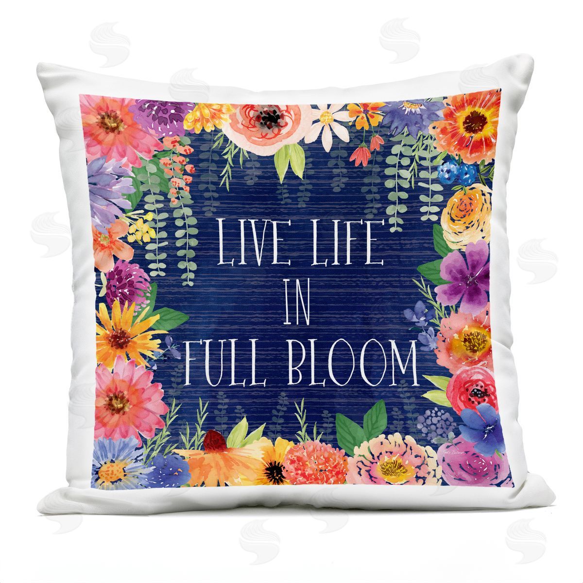 Nicole DeCamp Live Life in Full Bloom Outdoor Quick-Dry Polyester Printed Throw Pillow