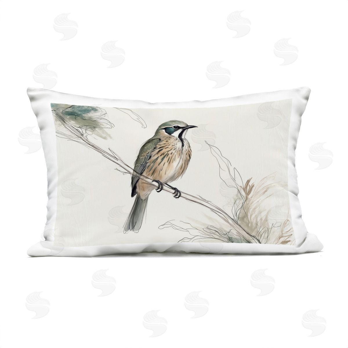 Creative Studio Illustrated Wildlife Bird Outdoor Quick-Dry Polyester Printed Throw Pillow