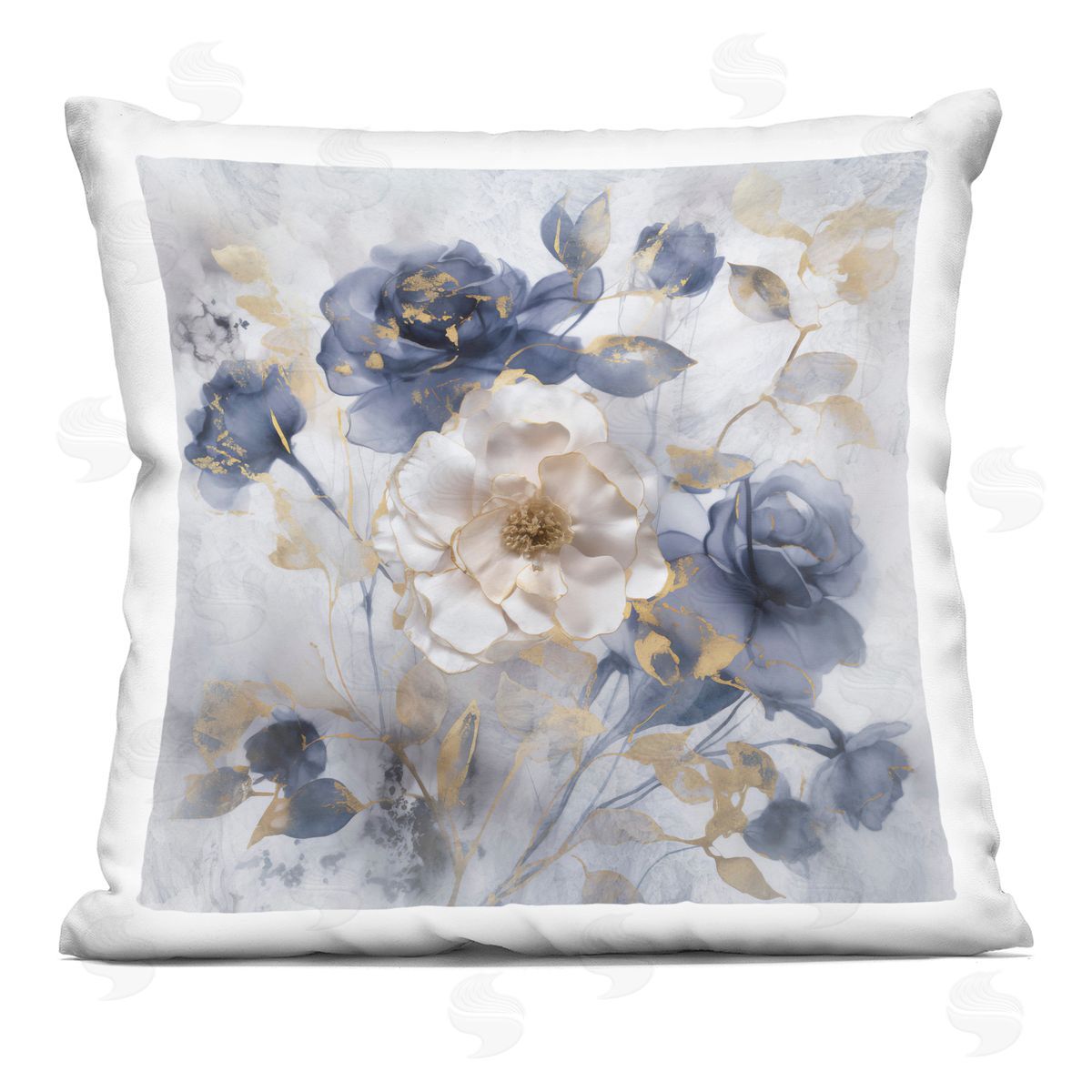 Irene Weisz Roses with Luminous Details Printed Plush Polyester Throw Pillow