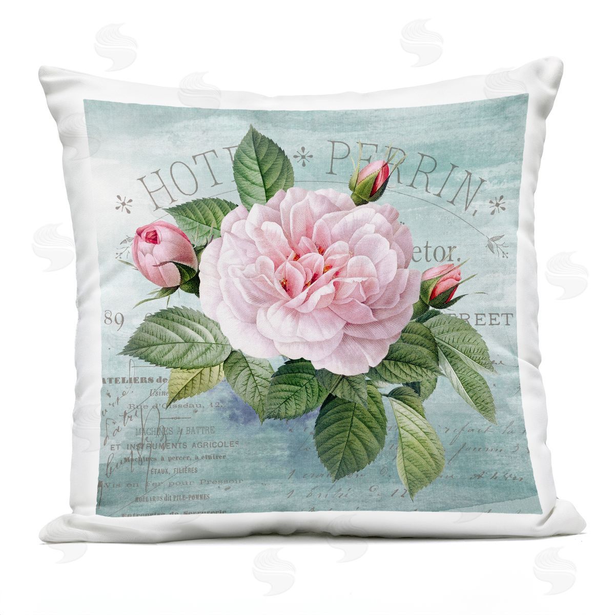 Susan Arnot Bright & Rustic Tropical Bloom Outdoor Quick-Dry Polyester Printed Throw Pillow