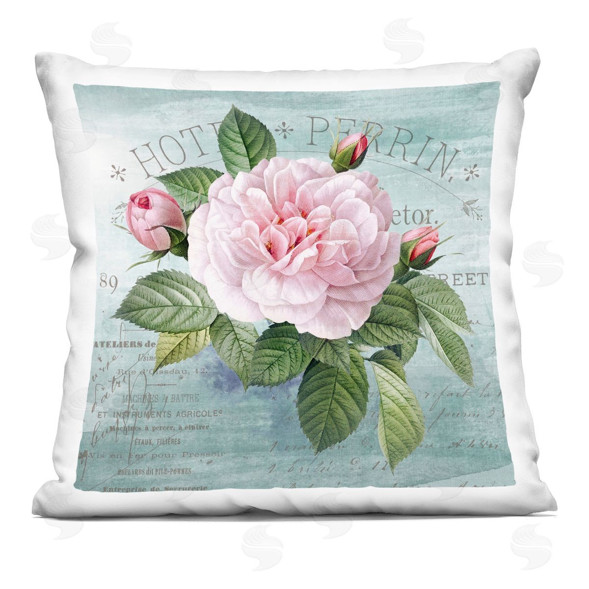 Susan Arnot Bright & Rustic Tropical Bloom Printed Plush Polyester Throw Pillow