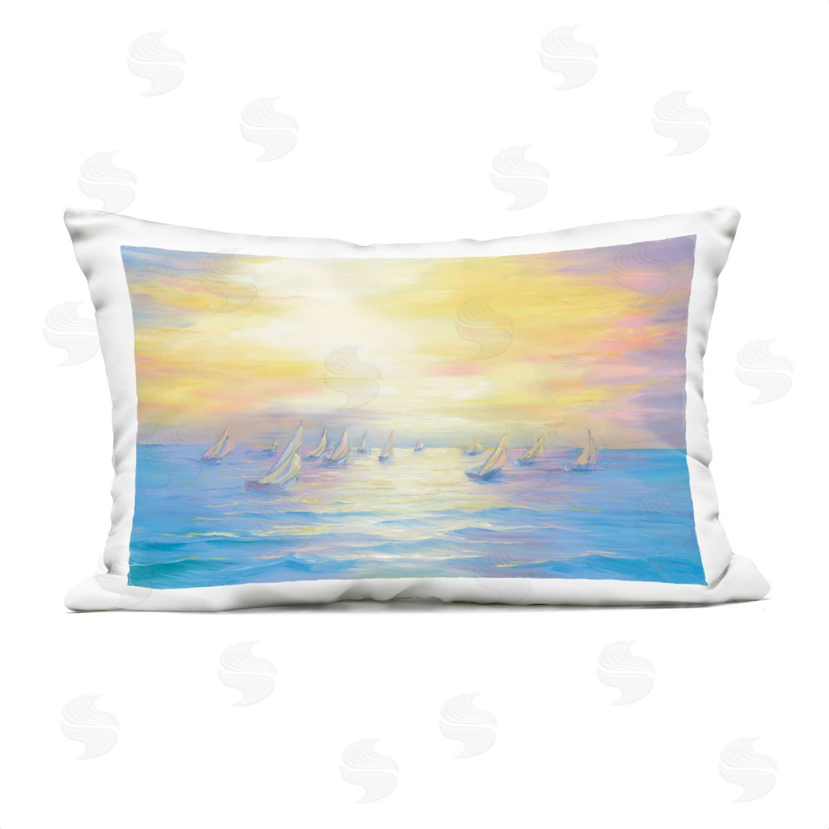 Georgia Janisse Sun Bleached Seascape Plush Polyester Art Print Pillow