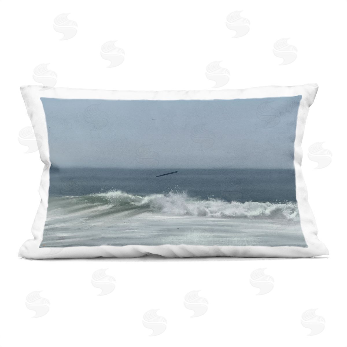 Matthew Piotrowicz Hectic Beach Waves Plush Polyester Art Print Pillow