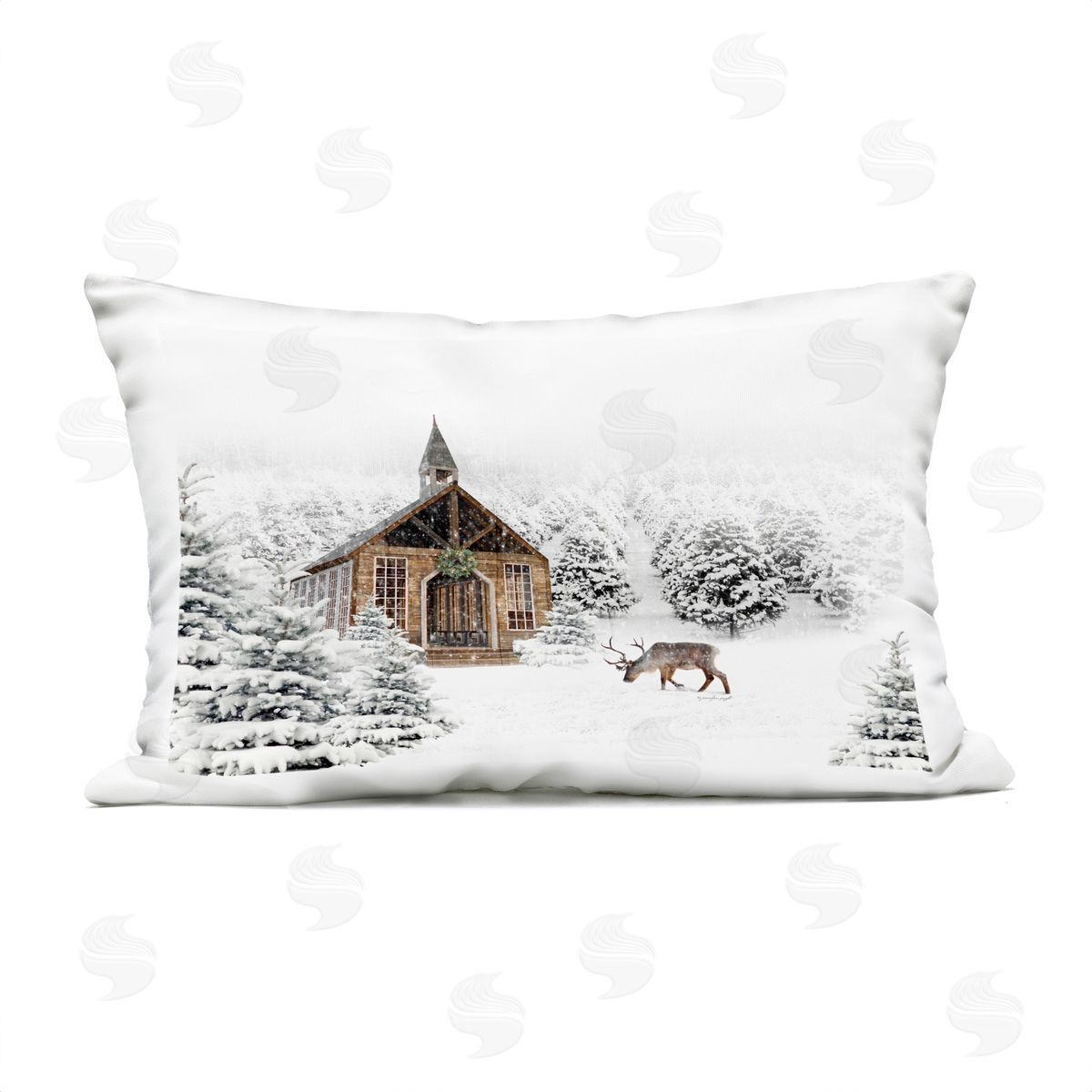 Jennifer Pugh Winter Whites Chapel Plush Polyester Art Print Pillow