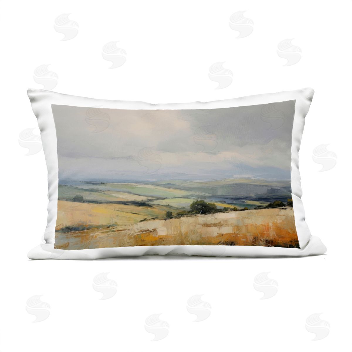 LSR Creative Studio Neverending Landscape Horizon Plush Polyester Art Print Pillow