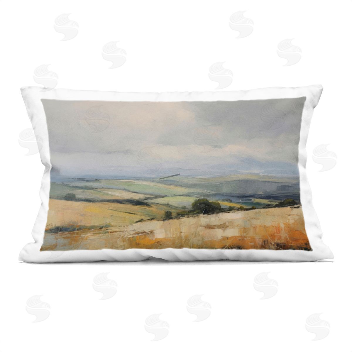 LSR Creative Studio Neverending Landscape Horizon Plush Polyester Art Print Pillow