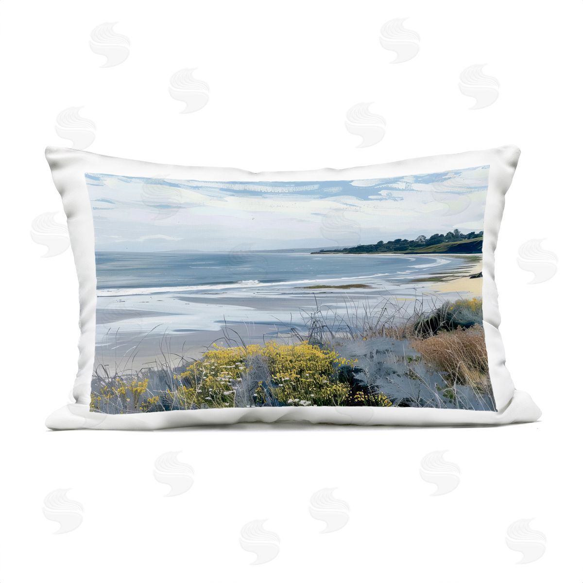 Irena Orlov Reflections Of Blue Plush Polyester Art Print Pillow