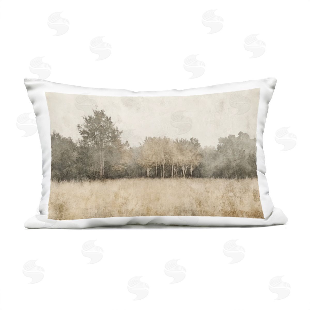 Mona Grace Woodland Watercolors in Neutrals Plush Polyester Art Print Pillow