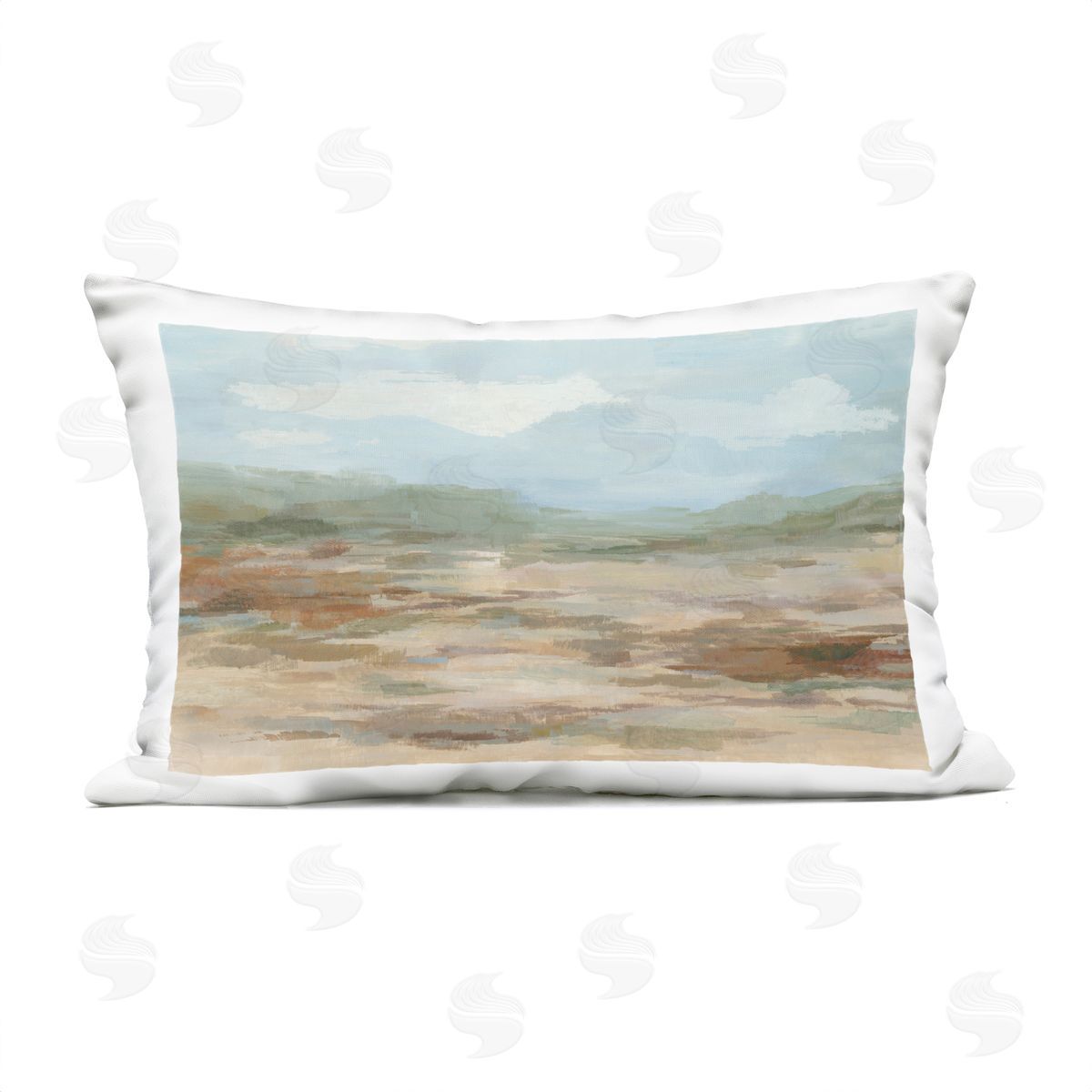 Hannah Dawson Desert Calm Abstract View Plush Polyester Art Print Pillow
