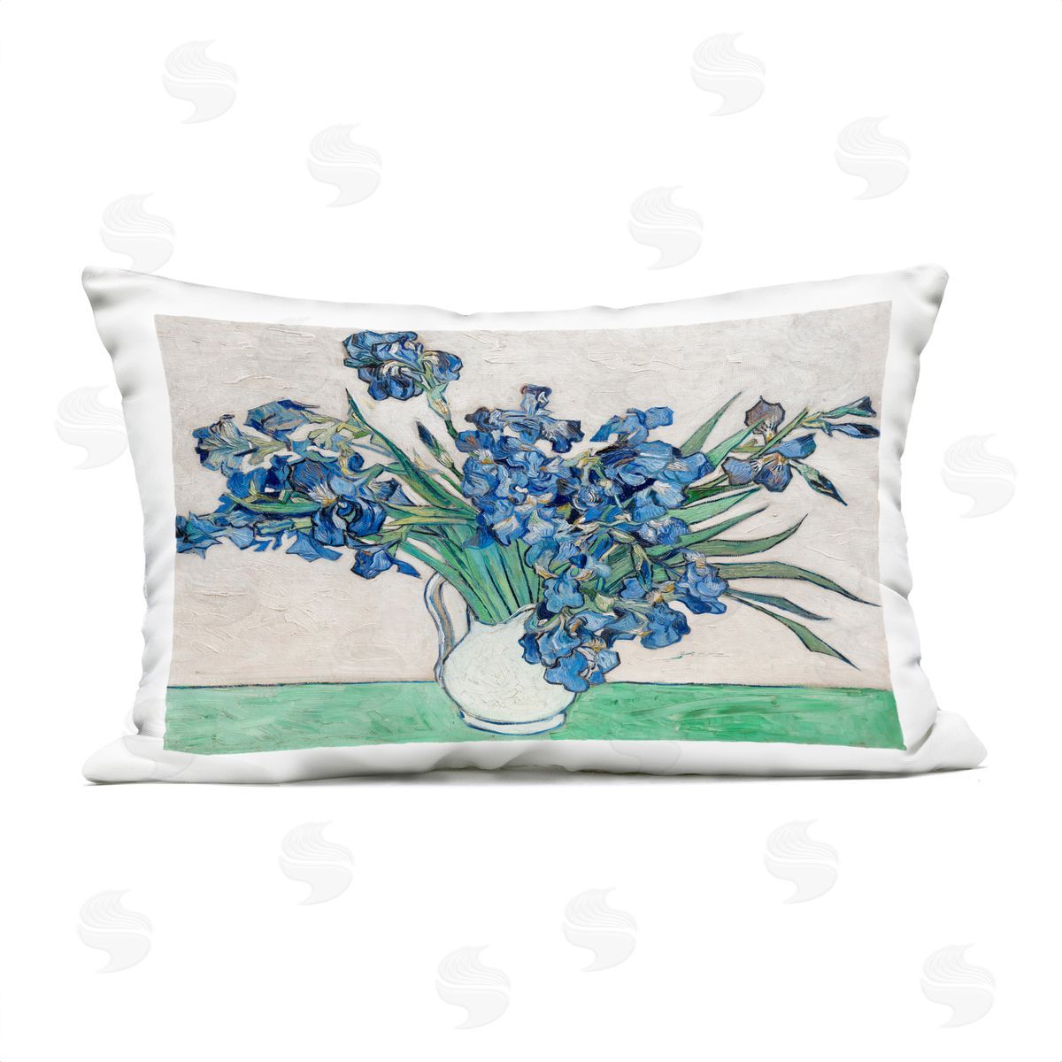 1x Expressionist Iris Vase Plush Polyester Art Print Pillow