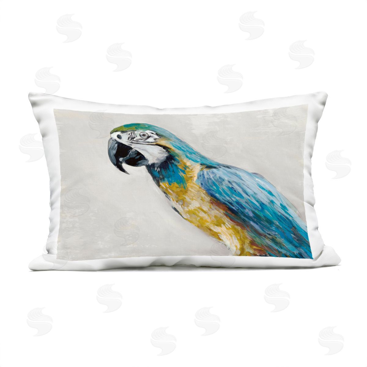 Jacob Q Polly Parrot Portrait Plush Polyester Art Print Pillow