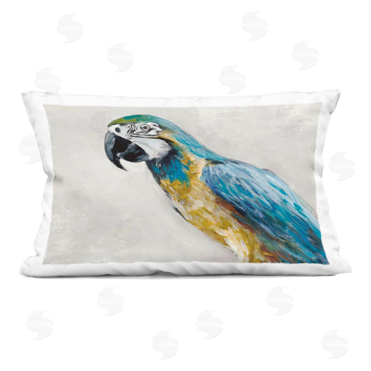 Jacob Q Polly Parrot Portrait Plush Polyester Art Print Pillow
