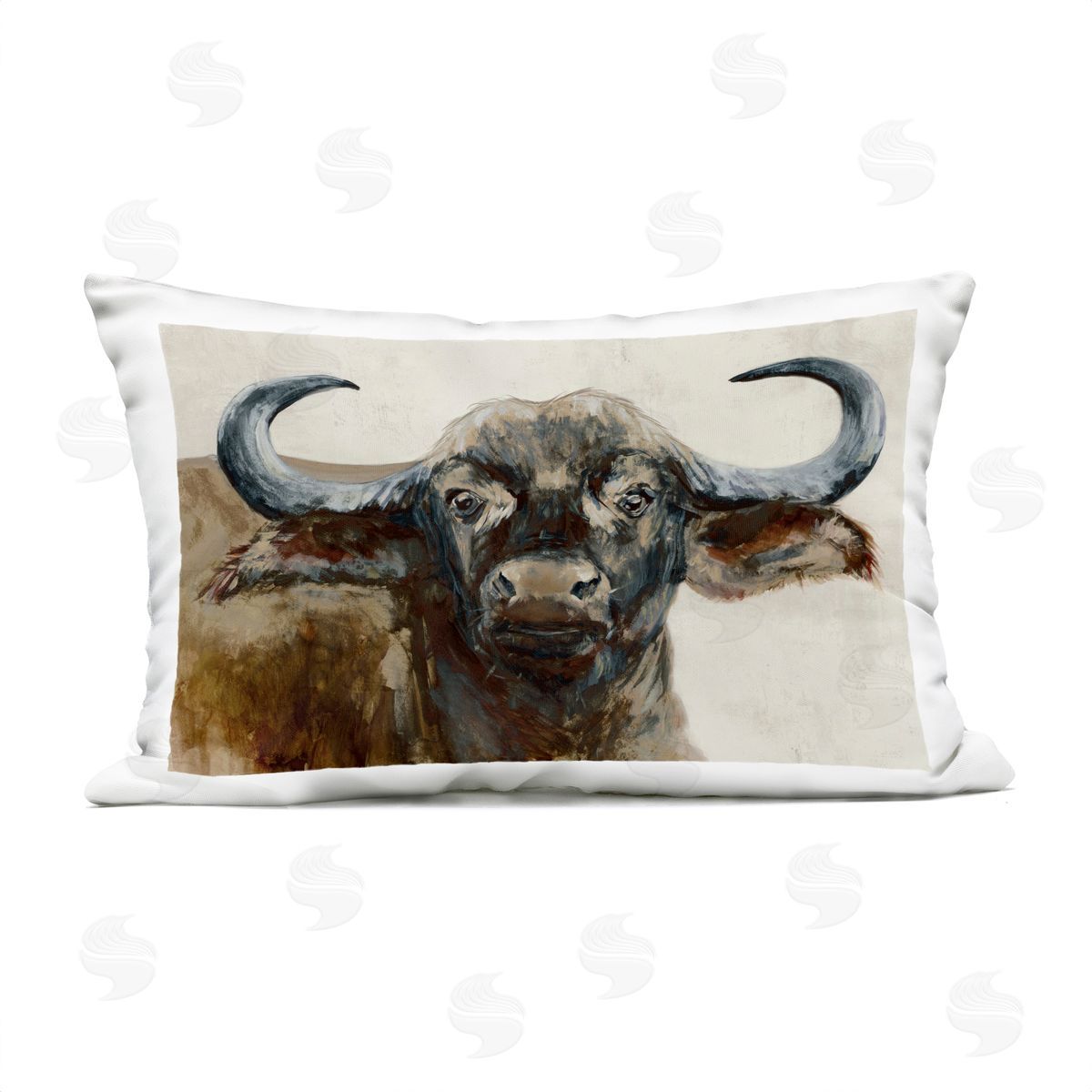 Jacob Q Highland Spirit Portrait Plush Polyester Art Print Pillow
